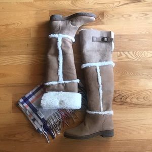 DVF Adele OTK Shearing Fur Boot